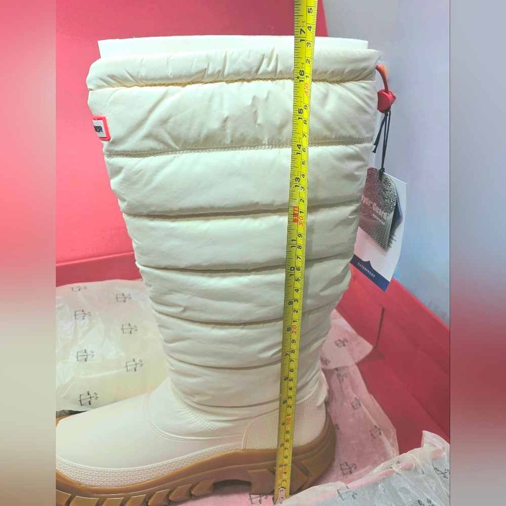 Hunter Tall Puffer Snow Intrepid Boots Insulated Winter White EU 41 US 10 NIB - Picture 13 of 16
